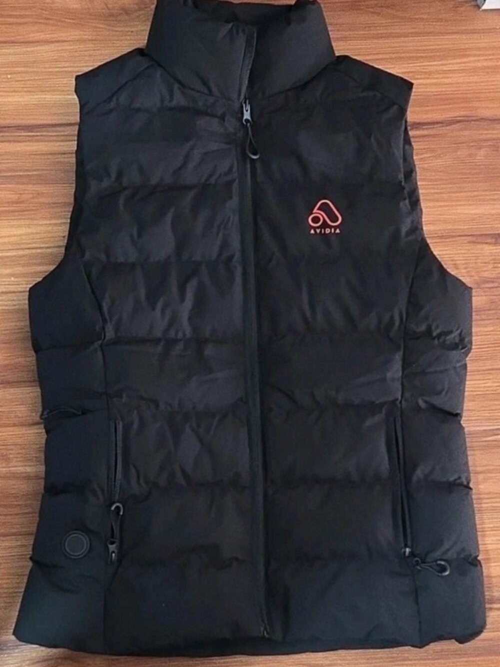 Heated Puffer Vest FF01 Unisex S Black USB Charging Polyester